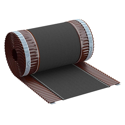 Аэроэлемент конька кровли Ventakrov длина 5м ширина 30см коричневый фото Центр Металлокровли