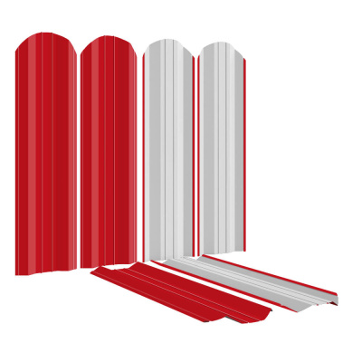 Штакетник (евроштакетник) ЭКО-М 95мм RAL3020 Красный для забора