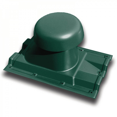 Выход вентиляции кровли универсальный D110-200 для профнастила С-21 зеленый фото 1