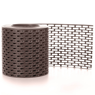 Вентиляционная ПВХ лента карниза КОРИЧНЕВАЯ фото 2